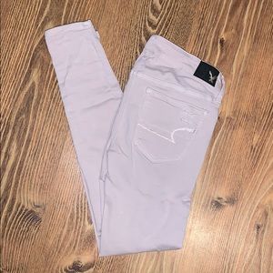 Light pink ripped American Eagle jeggings